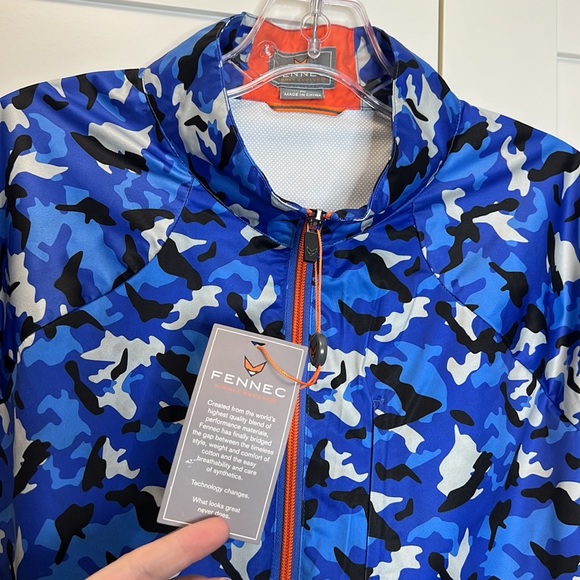 Fennec Golf Blue Camo Quarter Zip Pullover Mens Med - Picture 2 of 3